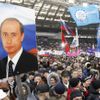 V Moskvě demonstrují desetitisíce Putinových přívrženců
