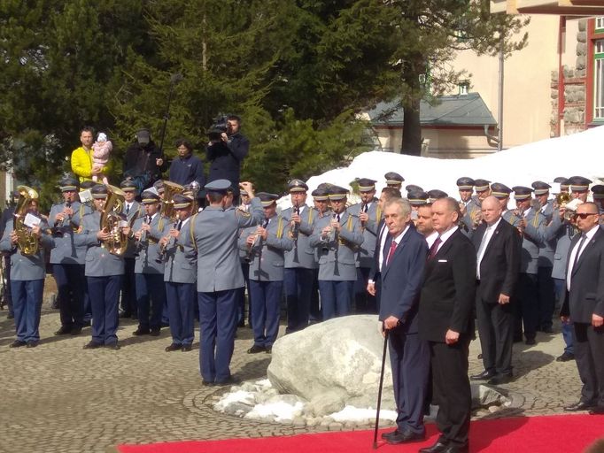 Miloš Zeman na návštěvě Slovenska.