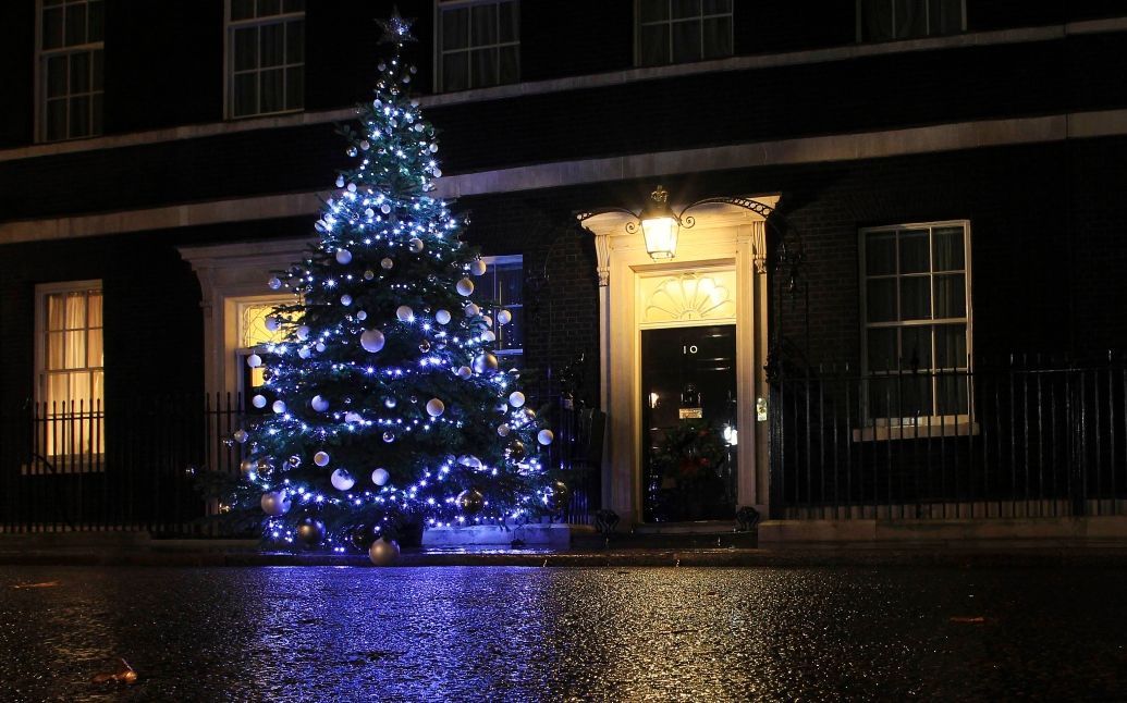 Vánoční strom - London - Downing Street 10