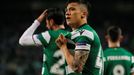 Fredy Montero ze Sportingu Lisabon slaví gól do sítě Viktorie Plzeň