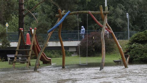 Příprava protipovodňových opatření v Praze, 14. 9. 2024.