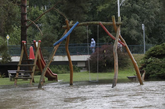 Příprava protipovodňových opatření v Praze, 14. 9. 2024.