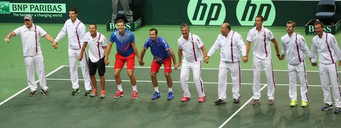 Tenis, DC, Česko - Argentina: čtyřhra - česká radost