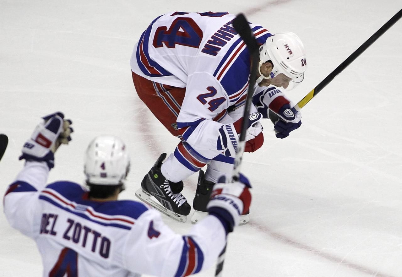 Callahan a Del Zotto, New York Rangers, radost z gólu