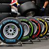 The full range of Formula One tyres of Italian official F1 t