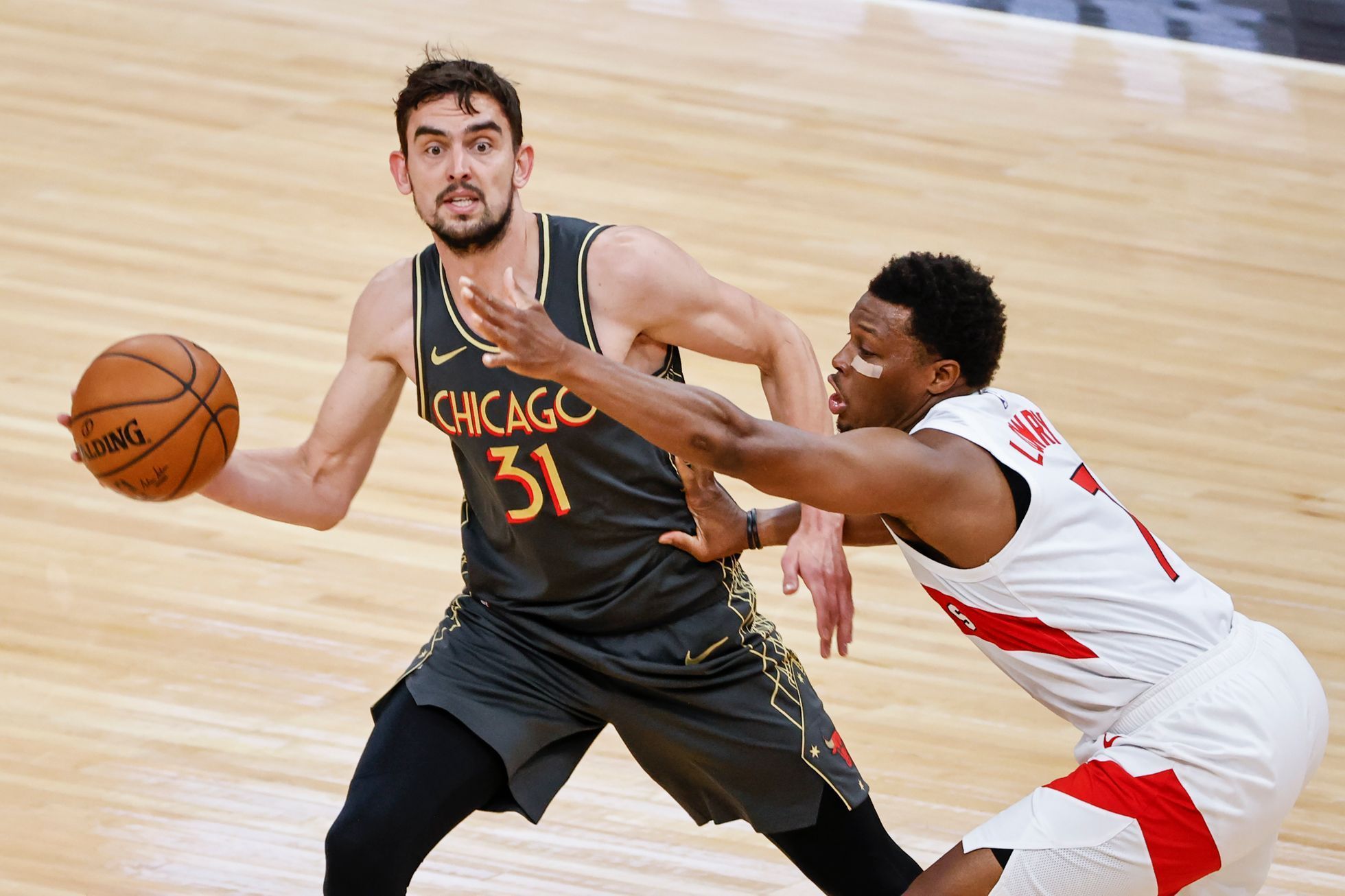 basketbal, NBA 2020/2021, Toronto Raptors at Chicago Bulls, Tomáš Satoranský, Kyle Lowry