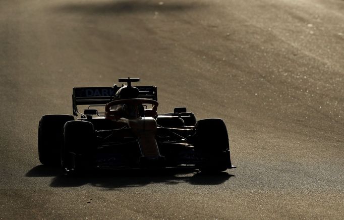 Lando Norris v McLarenu při druhých testech F1 v Barceloně 2020