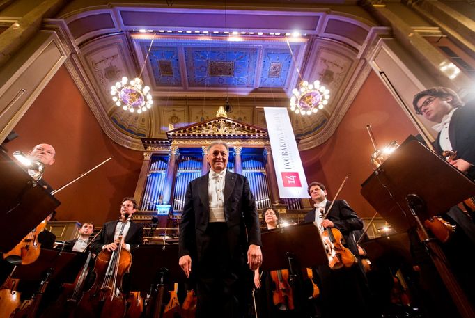 Zubin Mehta s Izraelskou filharmonií na Dvořákově Praze 2014.