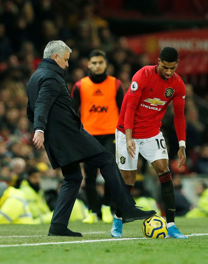 Soccer Football - Premier League - Manchester United v Tottenham Hotspur - Old Trafford, Manchester, Britain - December 4, 2019  Manchester United's Marcus Rashford and T