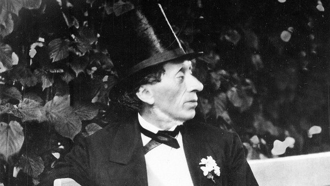 Spisovatel Hans Christian Andersen v Dánsku v roce 1869.