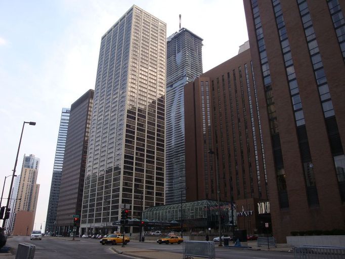 Obří hotel Hyatt Regency v Chicagu. Tady se sešli američtí vědci na svém výročním setkání.