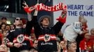 Ice Hockey - IIHF World Championships - Group A - Norway v Austria - Prague Arena, Prague, Czech Republic - May 19, 2024 Austria fans in the stands REUTERS/Eva Korinkova