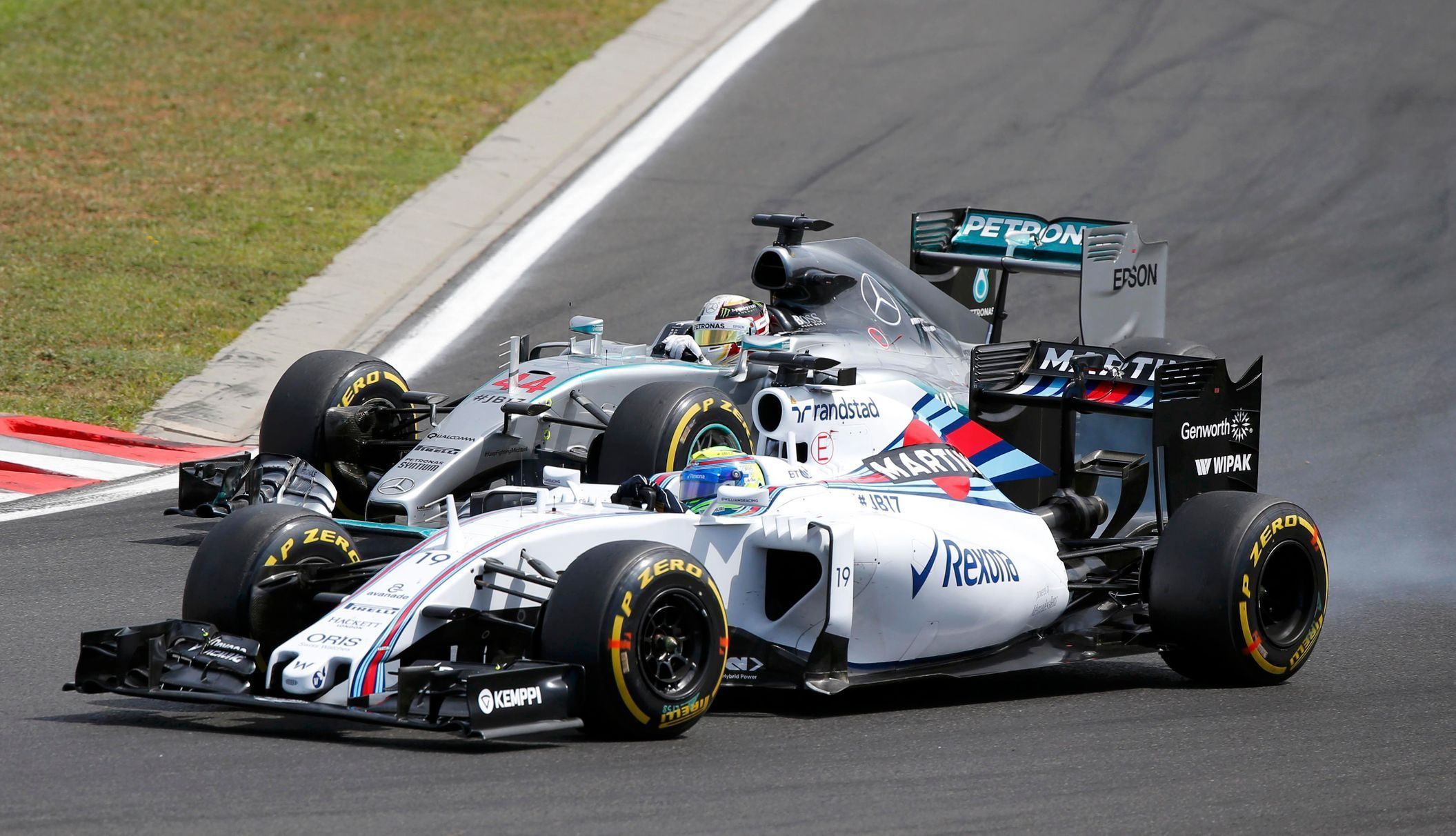 F1, VC Maďarska 2015: Felipe Massa, Williams a Lewis Hamilton, Mercedes