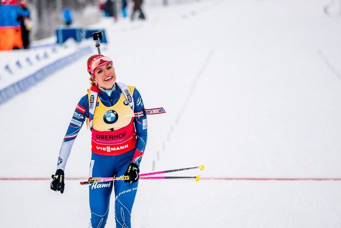 Biatlon, Oberhof, závod s hromadným startem žen (Koukalová)