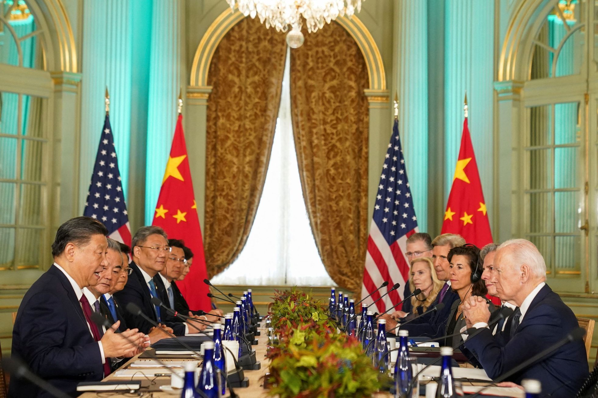 Americký prezident Joe Biden a jeho čínský protějšek Si Ťin-pching