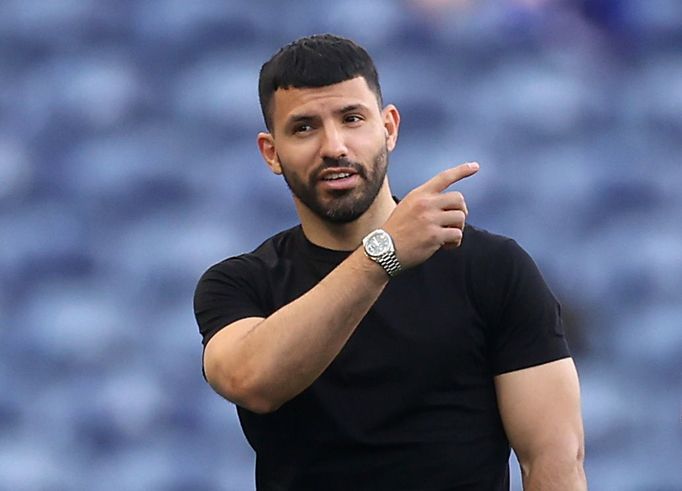 Soccer Football - Champions League Final - Manchester City v Chelsea - Estadio do Dragao, Porto, Portugal - May 29, 2021  Manchester City's Sergio Aguero walks on the pit