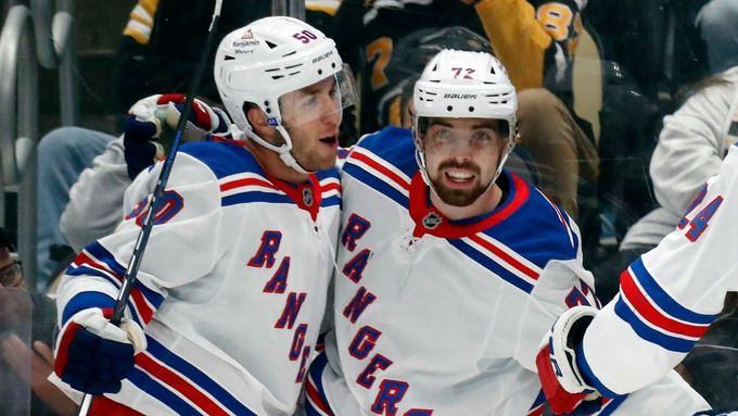 Sestřih utkání Pittsburgh - New York Rangers včetně gólu Filipa Chytila