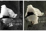 NASA dvakrát vyfotografovala trhlinu, kterou na Endeavouru způsobila odtržená izolační pěna. Levá fotografie byla pořízena ještě ve vesmíru, pravá po návratu raketoplánu na Zemi.