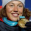 Laura Dahlmeierová se zlatou medailí ze ZOH v Pchjongčchangu 2018