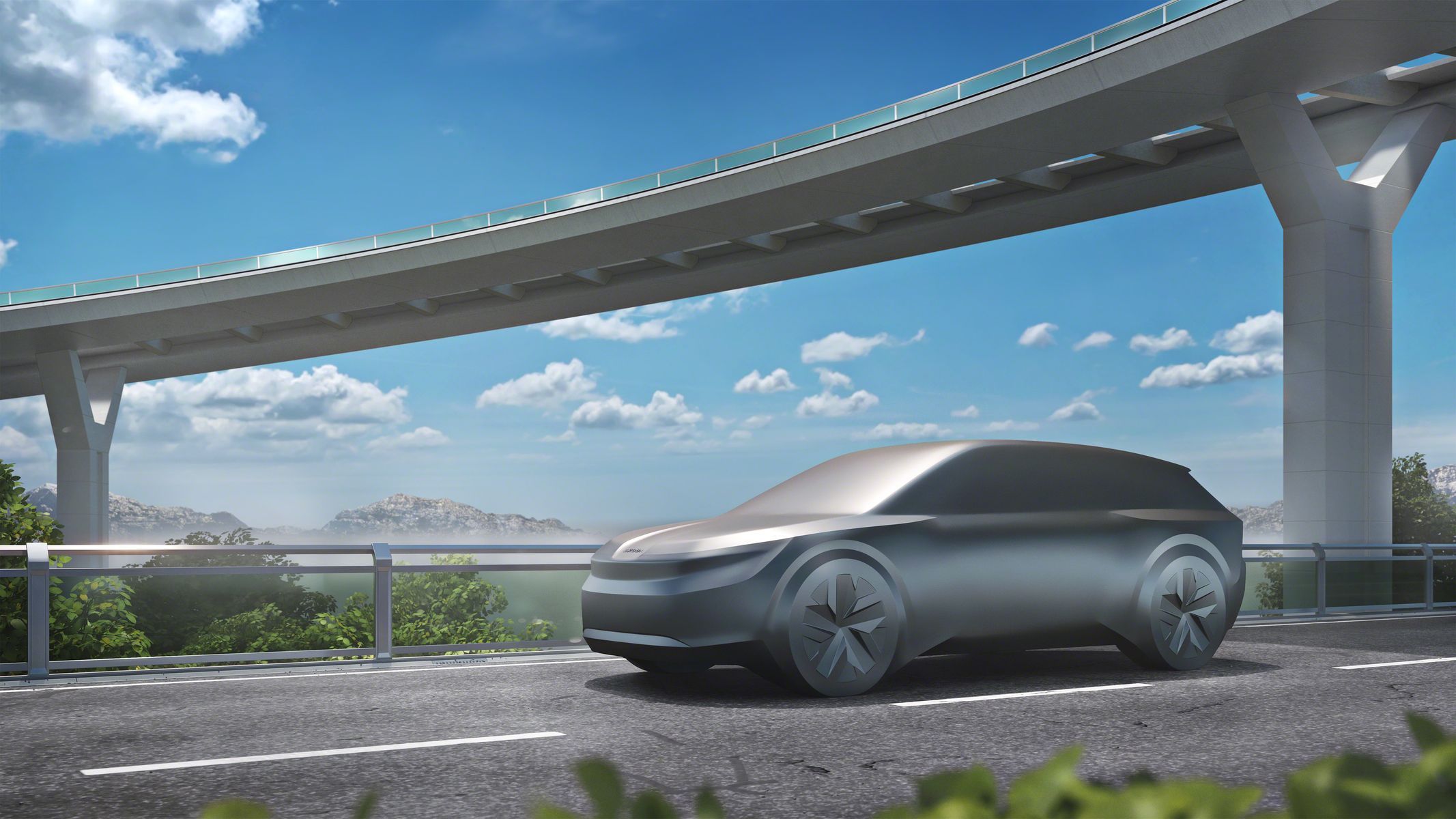 Škoda Auto - sochy chystaných elektromobilů