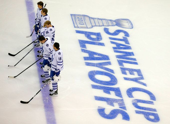 Toronto Maple Leafs před zahájením prvního utkání play off 2013