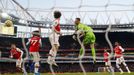 Soccer Football - Premier League - Arsenal v Chelsea - Emirates Stadium, London, Britain - December 29, 2019 Arsenal's Bernd Leno in action before Jorginho scored Chelsea