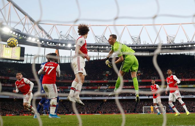 Soccer Football - Premier League - Arsenal v Chelsea - Emirates Stadium, London, Britain - December 29, 2019 Arsenal's Bernd Leno in action before Jorginho scored Chelsea