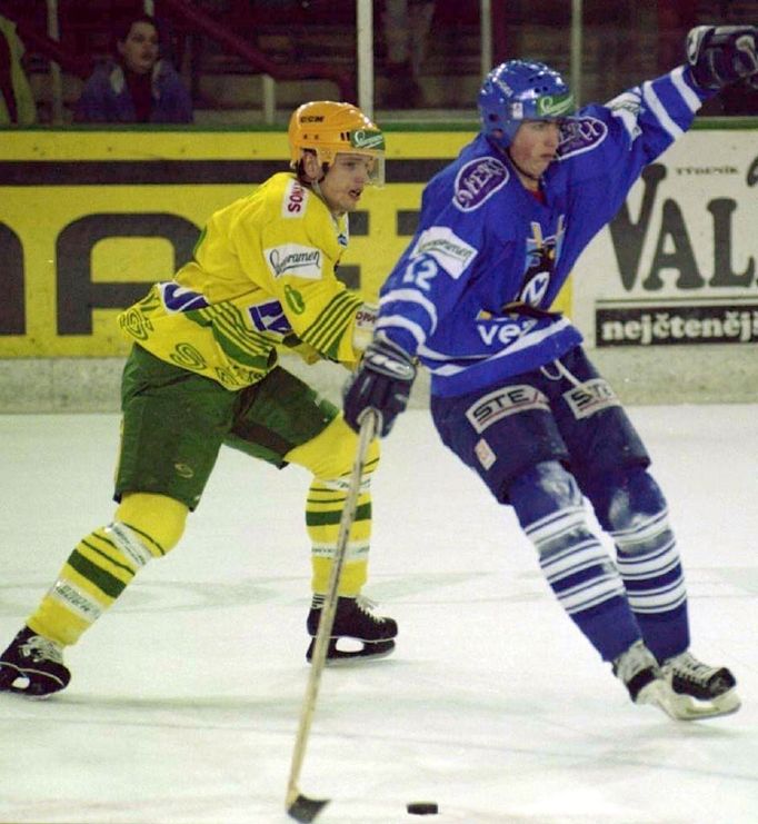 ELH 1998, Vsetín-Kladno: Michal Broš  - Tomáš Kaberle