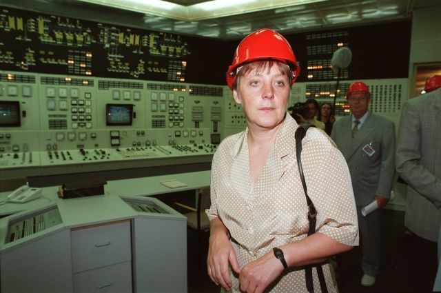 Angela Merkelová v jaderné elektrárně Lubmin, 1995
