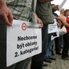 Demonstrace starostů proti daňové diskriminaci