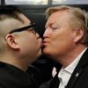 polibek dvojník dvojníci imitátoři Kim Čong-un Donald Trump