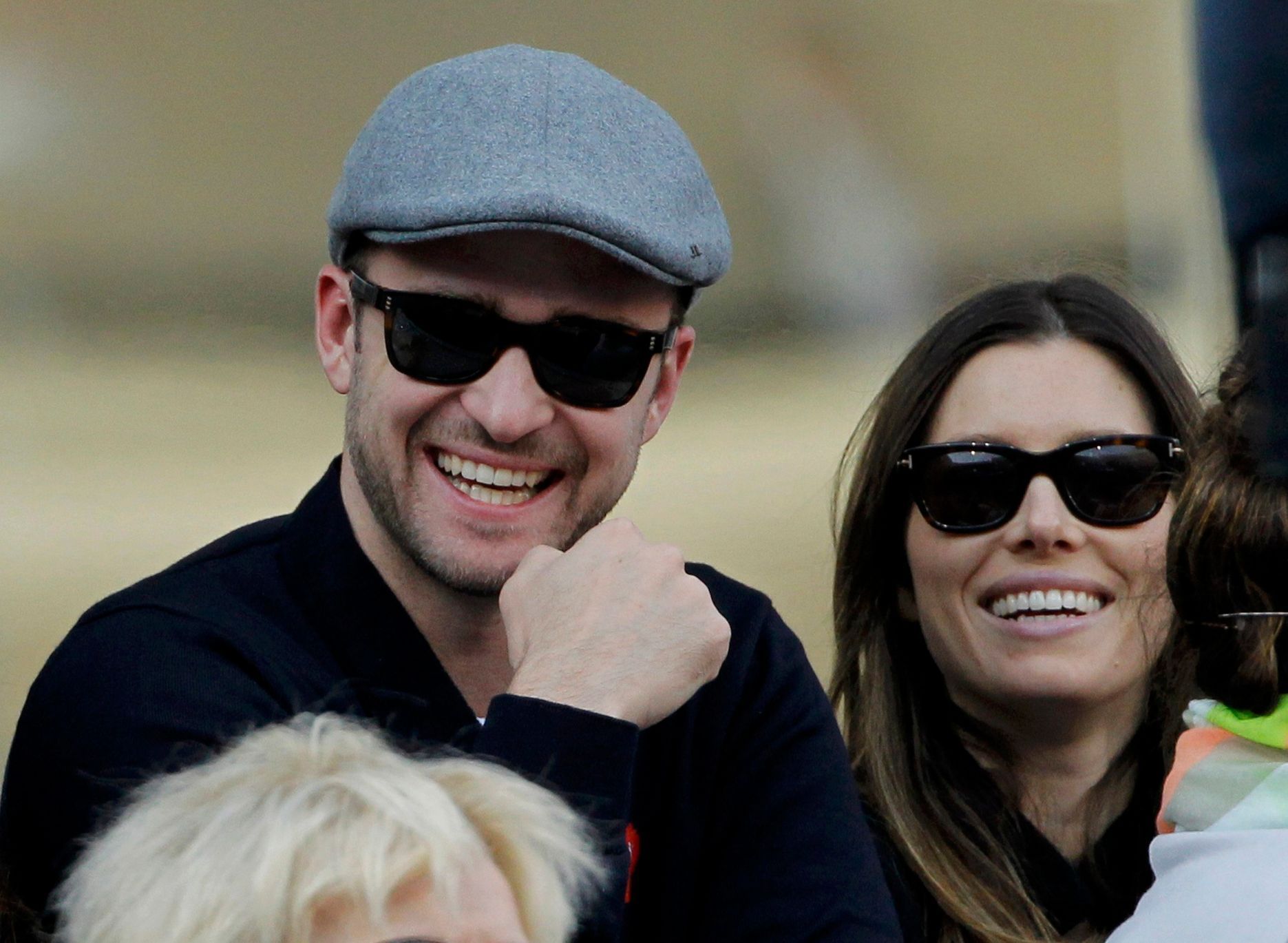 Tenis, US Open 2013: Justin Timberlake a manželka Jessica Bielová