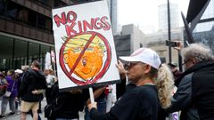 Demonstrace proti Trumpovi "No Kings" rally in Chicago