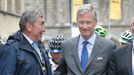 Belgický král Philippe a Eddie Merckx na páté etapě Tour de France 2014