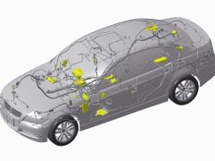 Na správná místa se může ve zlomku sekundy odeslat velké množství z různých čidel a senzorů umístěných ve voze