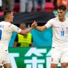 Tomáš Holeš a Patrik Schick slaví gól v osmifinále Nizozemsko - Česko na ME 2020