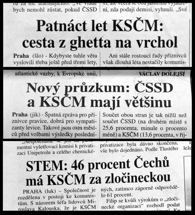 MfDNES, 2.4.2005 MfDNES, 18.11.2005 Právo, 17.10.2005