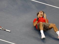 Radost Rogera Federera z triumfu na US Open