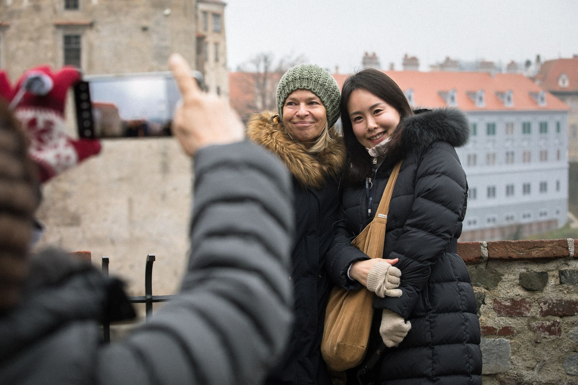 Český Krumlov, overturismus, turisté, zima, andělský průvod, advent, mikuláš