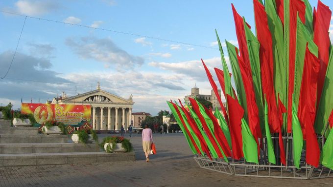 Centrum běloruské metropole Minsku