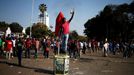 Povolební protesty v Harare v Zimbabwe. 1. 8. 2018