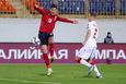 Patrik Schick dává gól v zápase skupiny E kvalifikace MS Bělorusko - Česko