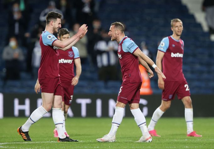 Declan Rice a Vladimír Coufal, West Ham