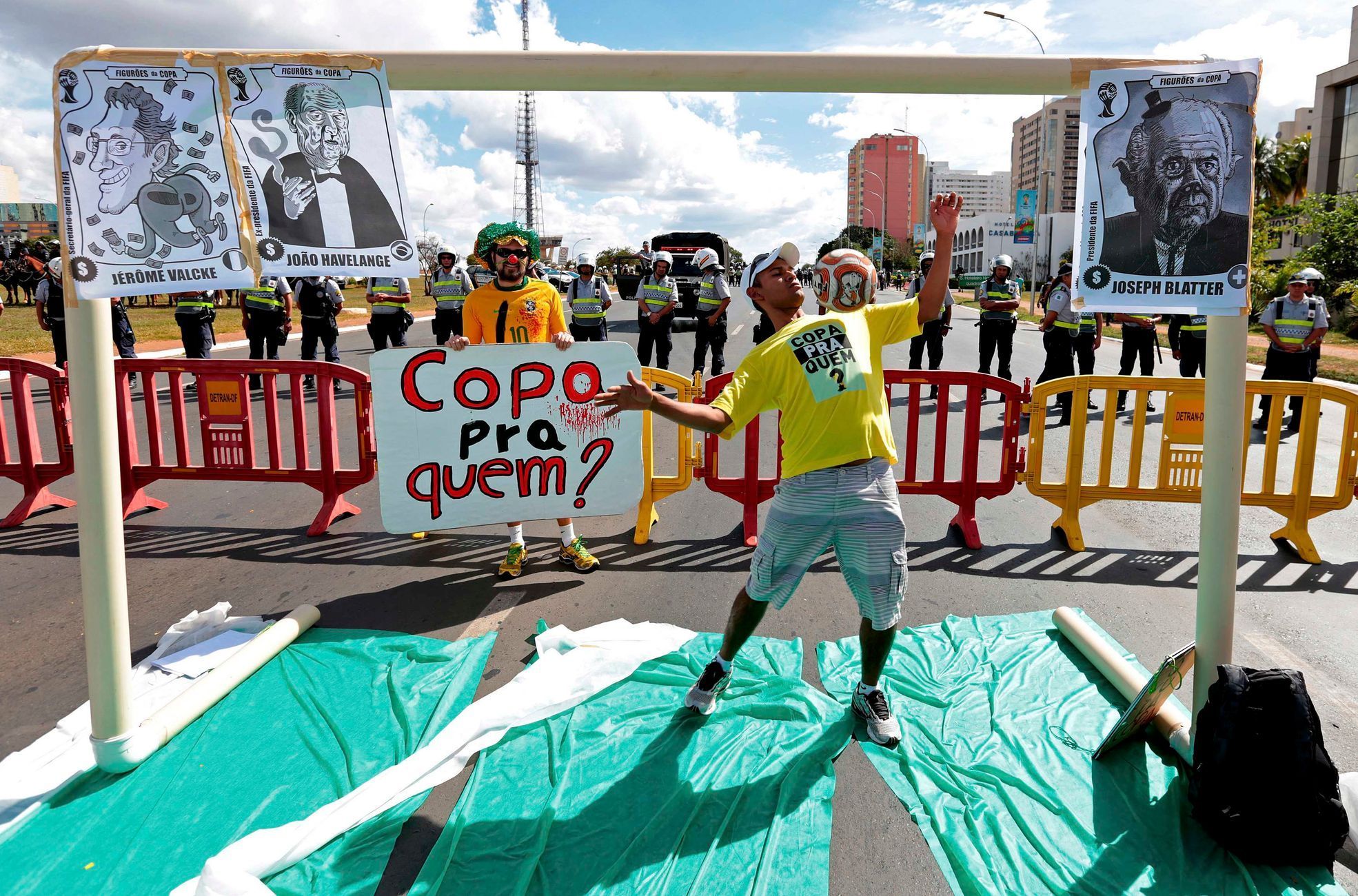 Brazílie - fotbal - protesty