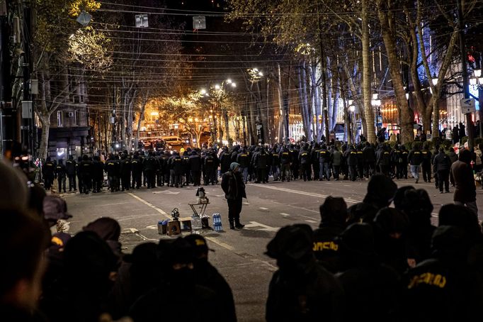 Protesty v Gruzii.