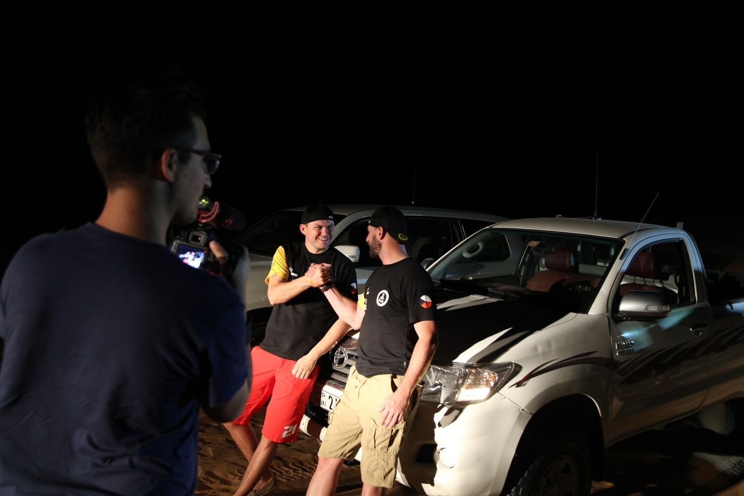 Martin Prokop a Tomáš Vrátný při testech před Rallye Dakar 2016