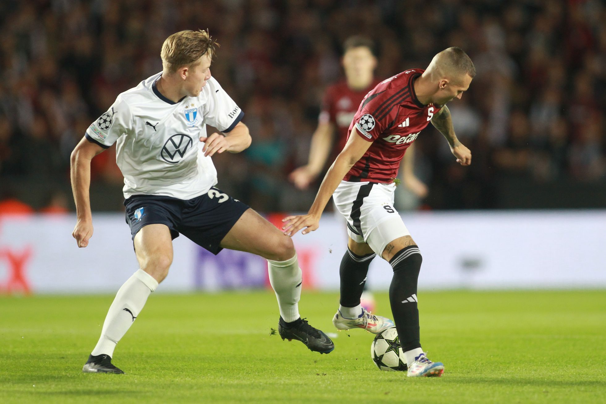 fotbal, Liga mistrů 2024/2025, 4. předkolo, Sparta - Malmö, Lukáš Haraslín