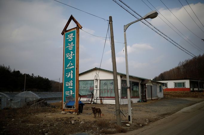 An abandoned ski rental shop