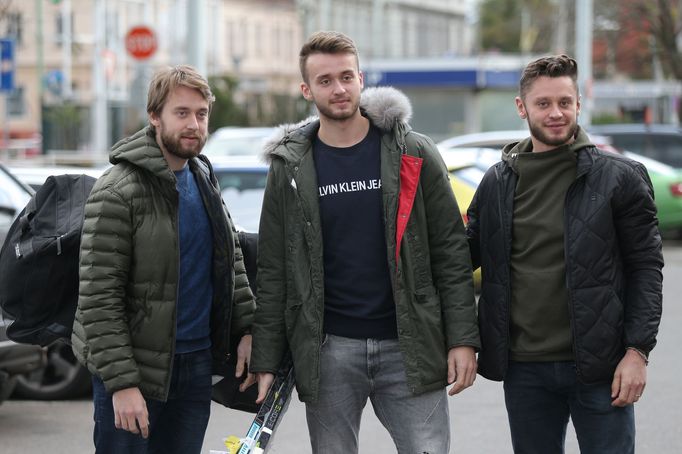 Hynek Zohorna, Radim Zohorna, Tomáš Zohorna. Sraz české hokejové reprezentace před turnajem Karjala 2019.