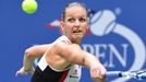 Karolína Plíšková ve finále US Open 2016 s Angelique Kerberoovu.